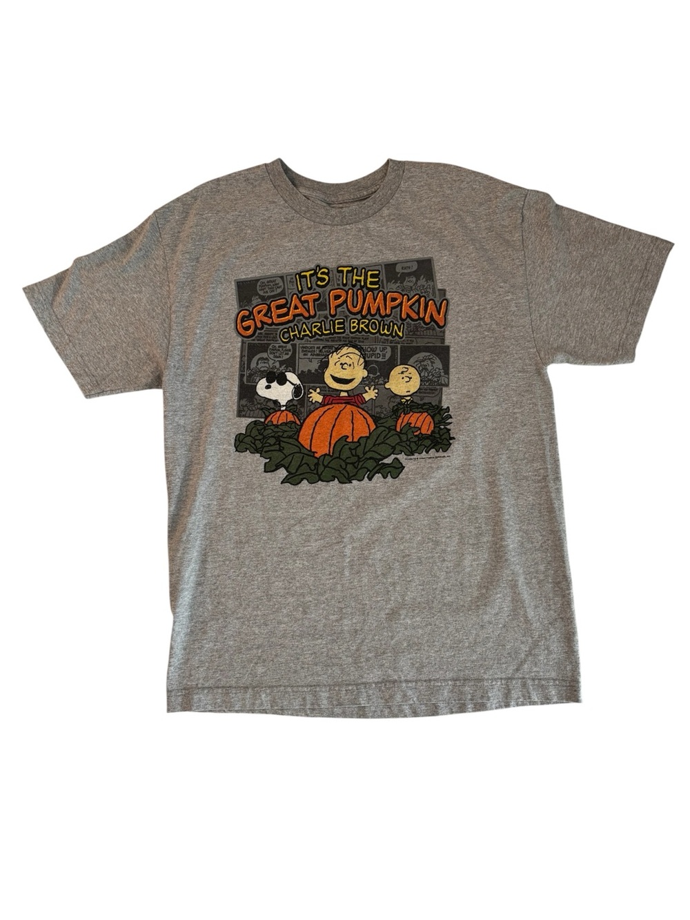 Charlie Brown 'Great Pumpkin' Graphic Tee - Gray